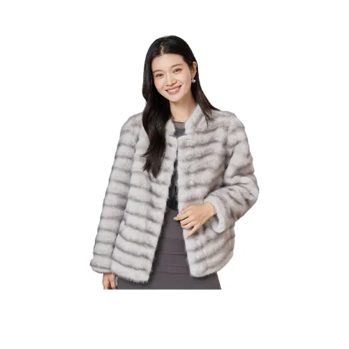 SHOUWANG Серый Женские Меховые изделия