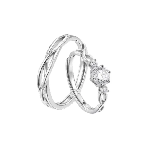 QUIET LOVE Искусственный топаз кольца унисекс