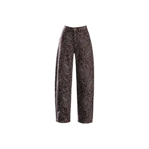 NINIUWOKU Коричневый с флисовой подкладкой женские джинсы