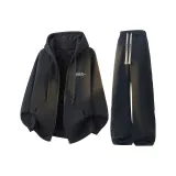 Чёрный + Чёрный K[С флисовой подкладкой, улучшенный]