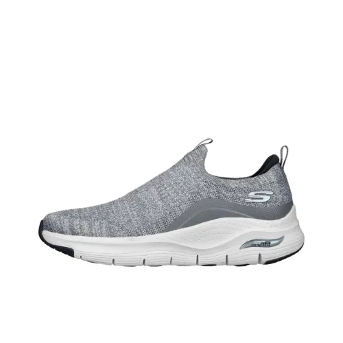 Skechers Arch Fit Дышащая Поддерживающая Обувь для Ходьбы Мужская Серого Цвета
