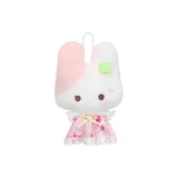 Счастливый кролик + розовое платье с цветами