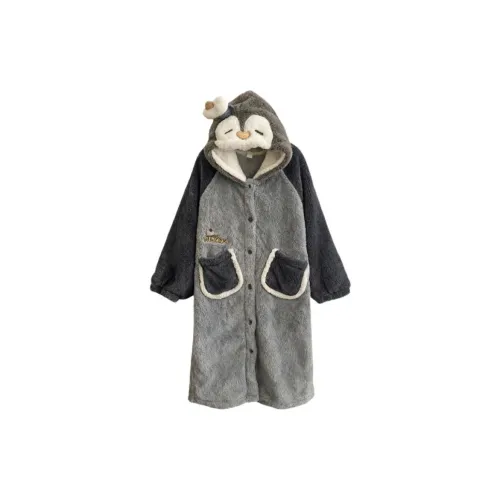 Daiyindie Осенне-зимние Пижамы Сон Сиреневый Женские Утолщенные и с Флисовой Подкладкой Термические Пижамы Коралловый Флис