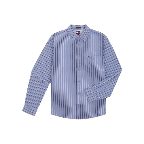 Tommy Hilfiger Синие Полосы C5X Мужские Рубашки