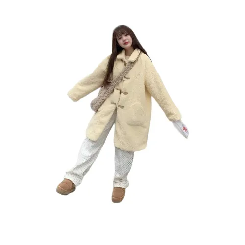 ZVJH Желтое Утепленное Женское Пальто