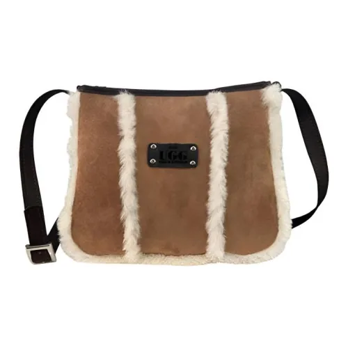 UGG Shearling Crossbody Bag Shoulder Bag Women's Chestnut