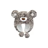 Чёрный с леопардовым принтом