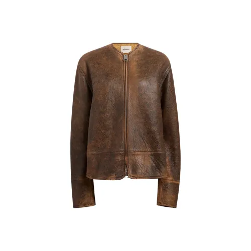 KHAITE SS26 Ruban Куртка из кожи Женская