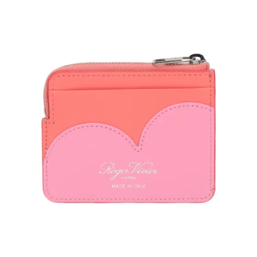 Roger Vivier Коровья кожа Держатель для карт Монетница Женская Розовая