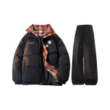 Чёрное пальто + чёрные штаны