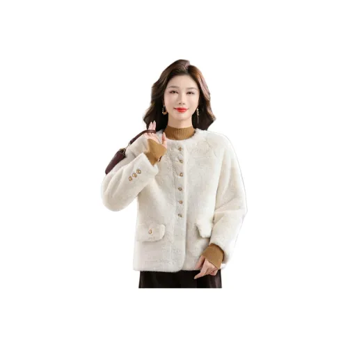 H YXIANG Бархат Feel Пальто Женское