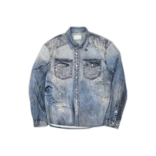 SOD Co. Деним Рубашка Унисекс Синий