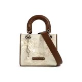 Вышивка Белый & Золотой & Кофе