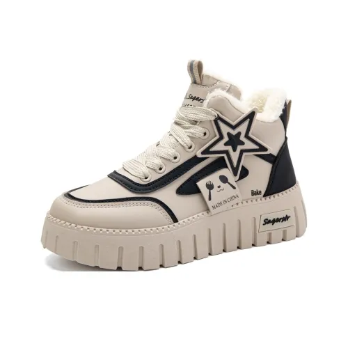 Bake Хлопок Обувь Высокий Топ Женский