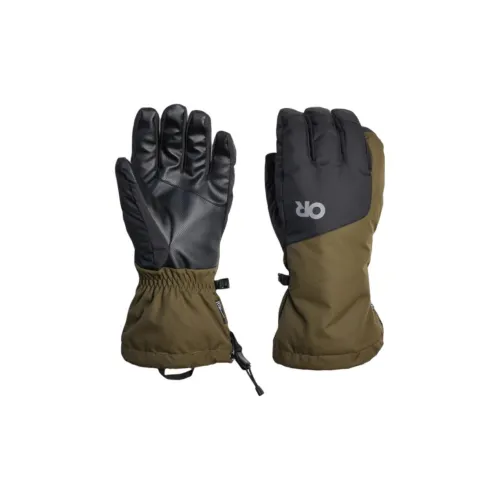 Outdoor Research Полиэстер Спортивные Перчатки Мужские Оливково-Зеленый Черный