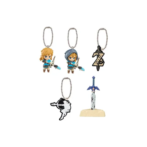 BANDAI Легенда о Зельде Breath OF The Дикий Сувениры и украшения Счастливый Draw Один Капсульная игрушка Целая коробка 5 шт