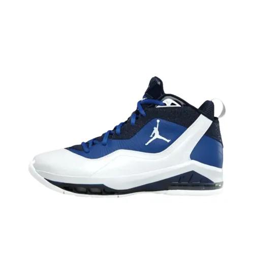 Jordan Melo M8 Винтажные баскетбольные кроссовки Мужские Белый Синий