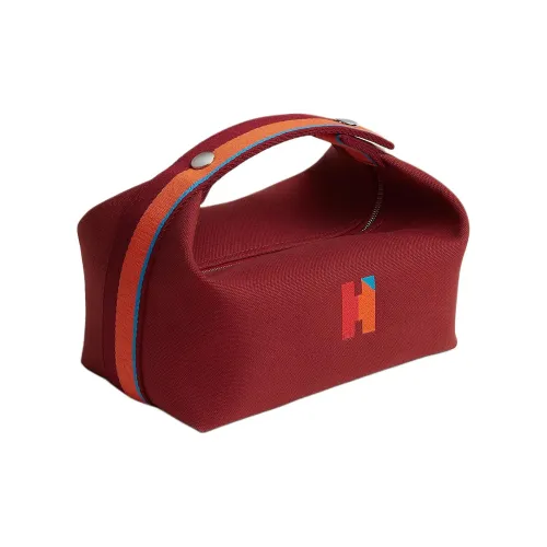 HERMES Невеста a Brac Хлопок Путешествие Мешок для хранения Женские 55 Руж H HERMES Красный