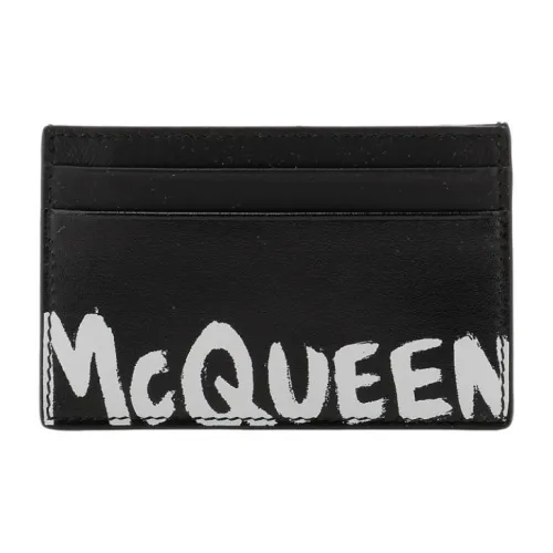 Alexander McQueen Держатель для карт из телячьей кожи мужской черный