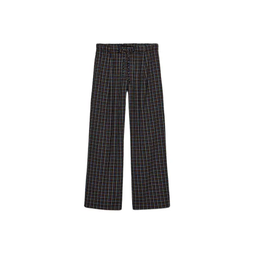 ZARA Collaboration Коричневые Синие Женские Повседневные Штаны