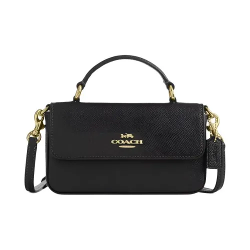 COACH Josie Crossbody текстурированная кожа через плечо сумка мини женская черная