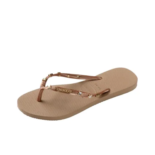 Havaianas Износостойкие шлепанцы женские розовое золото