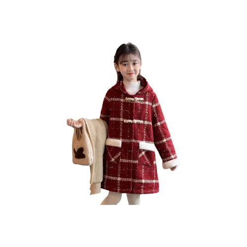 Giyu Клетчатый Нейлон Пальто Подростки