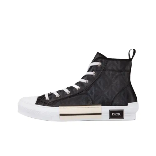 DIOR B23 Высокие Топы Стильные Скейтбординг Мужские Черные