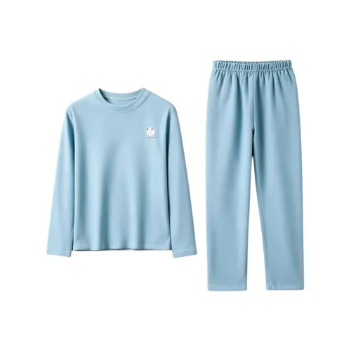 Mousse Flower Осенний Зимний Кашемир Шелковый Термический Комплект для Малышей