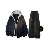 Темно-синий, синий + черный [с флисовой подкладкой]