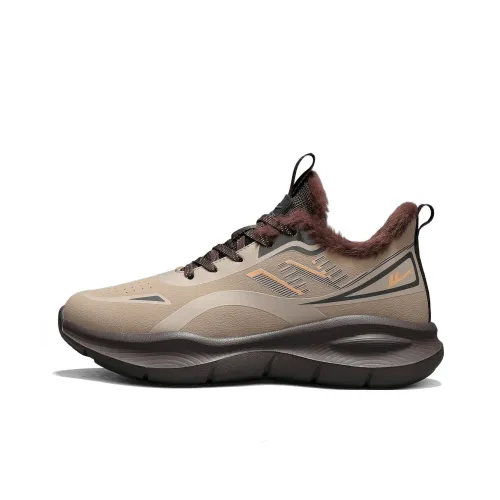 Warrior Амортизация Износостойкий Низкий Топ Тренировочные Спринт Беговые кроссовки Мужской Светлый кофейный