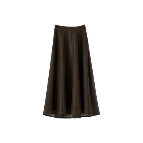 Late White Повседневный Длинный Юбка Женские