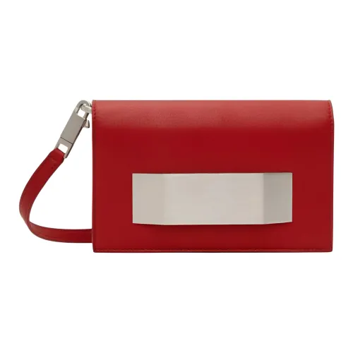 RICK OWENS совместный бренд RO Телячья кожа Клатч Сумка через плечо Сумка на плечо Мужская Красная