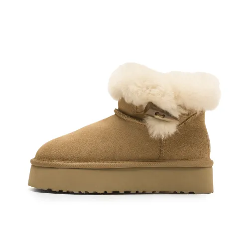 Ritai Шерстяной хлопок Ботинки Теплоизоляционные противоскользящие 10 см Сноубутсы Женские