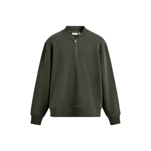 ZARA Collaboration ORIGINS Средний Зеленый Мужской Свитшот