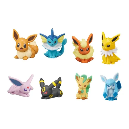 Pokémon Eevee Buddy Фигурка Полный комплект из 9 Счастливый Draw Одиночная капсула игрушка Целая коробка 9 шт