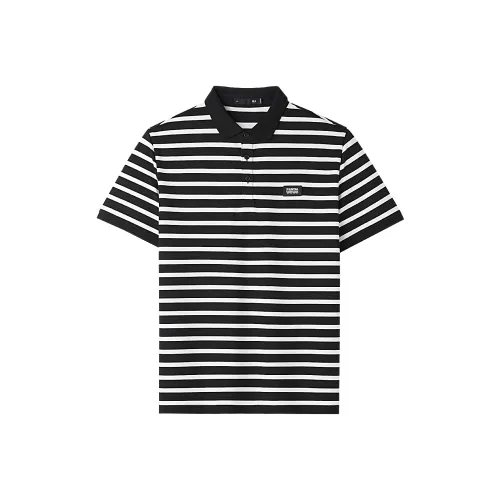 HLA Черные полосы 94 Мужская рубашка поло
