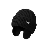 Черные [Наушники-меховые с капюшоном, дизайн, термический, ветрозащитный]