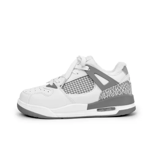 WJA Термический Износостойкий Легкий Противоскользящий Низкий Топ Скейтборд Кроссовки Унисекс Белый Серый