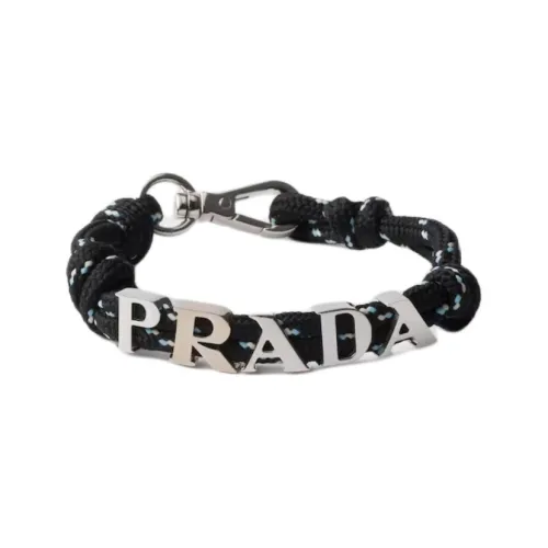 PRADA Ткань Браслеты Мужской Черный