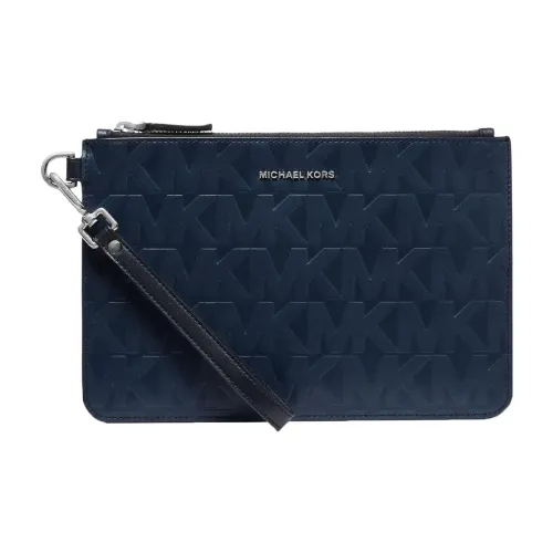 MICHAEL KORS MICHAEL KORS Luggage Collection Коровья кожа текстиль Кошелек Клатч Средний Мужской Морской синий