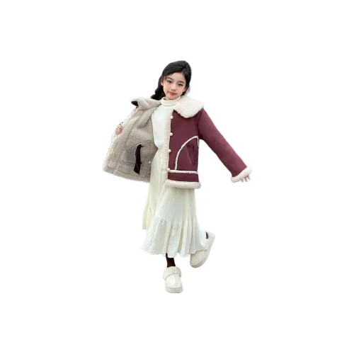 Smileyworld Красный с флисовой подкладкой пальто школьный возраст топы