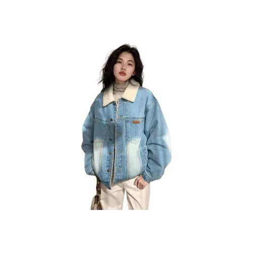 REMOULD Светло-синий с флисовой подкладкой женские джинсовые куртки