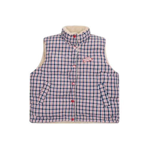 Pirkadat Красный Синий Клетка Абрикос Унисекс Жилеты