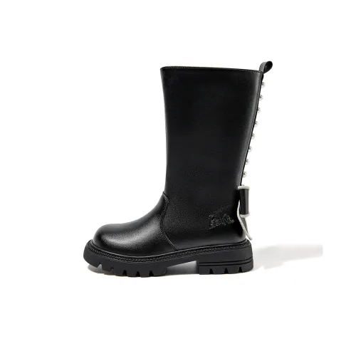 Барби Детские кожаные сапоги Черный KIDS