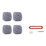 [4 пачки, светло-синий, серый + инструмент]