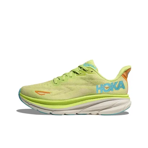 HOKA ONE ONE Clifton 9 Slip-resistant Abrasion-resistant Low-top Беговые кроссовки Унисекс Зеленый