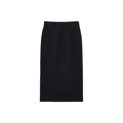 KGKR Черный Женские Повседневные Длинные Юбки