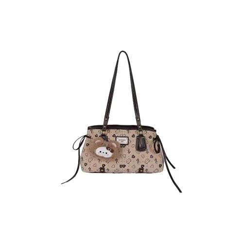 BRINCH ПУ (полиуретан) Сумка через плечо Стандартная Женская Молочно-чайный