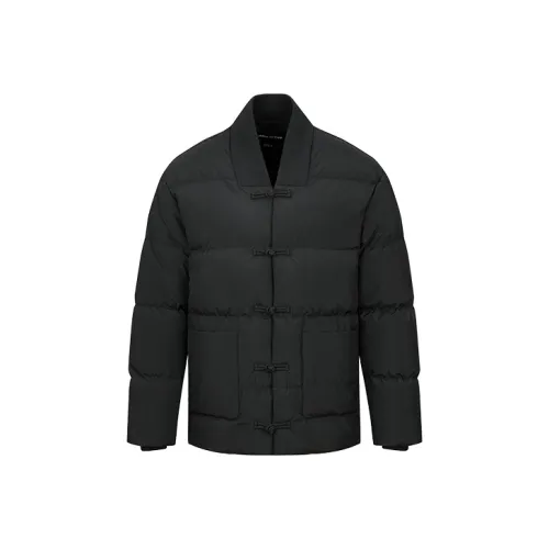 URBAN REVIVO Черный Мужской Пуховик